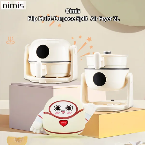 Oimis หม้อทอดไร้น้ำมัน 2 ช่อง Flip Split 2L