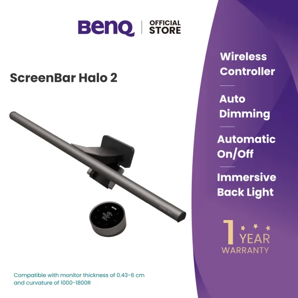 BenQ ScreenBar Halo 2 Computer Monitor Light Bar ไฟ LED สำหรับจอคอมพิวเตอร์